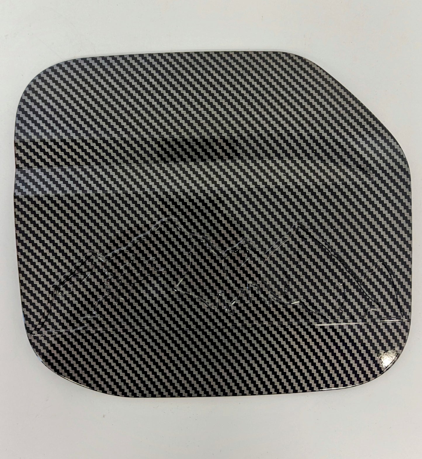 Gloss Carbon Fiber Look Gas Tank Door Trim For 21-23 Ford Bronco