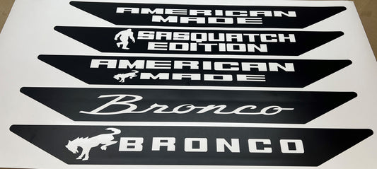 2021-2024 Ford Bronco Windshield Banner Emblem Decal