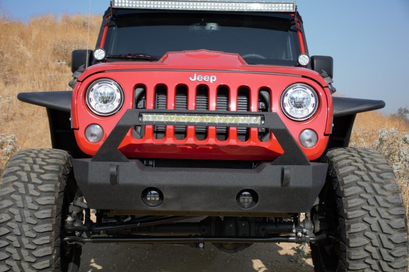 Jk/Jl Front Bumper Fits 20 Inch Light Bar & Winch Plate 07-18 Jk/Jl Steel Stubby