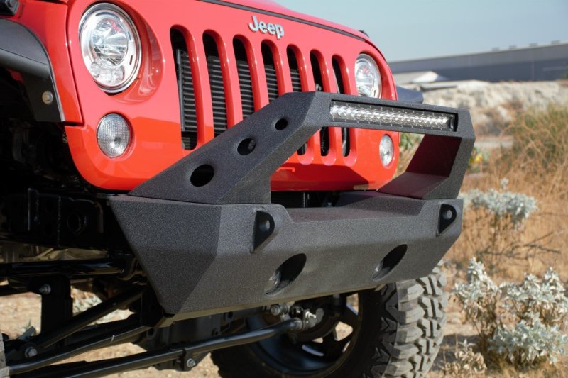 Jk/Jl Front Bumper Fits 20 Inch Light Bar & Winch Plate 07-18 Jk/Jl Steel Stubby