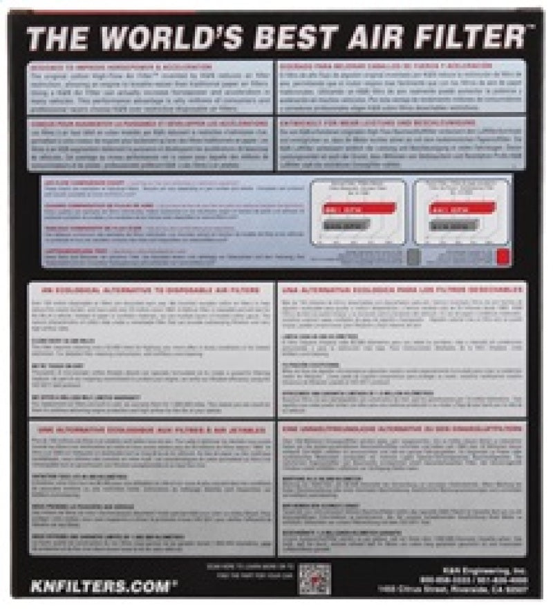 K&N Replacement Air Filter For 2021-2023 Ford Bronco Sport 1.5L L3 Gas; Ford Bronco Sport 2.0L L4 Gas 33-3131