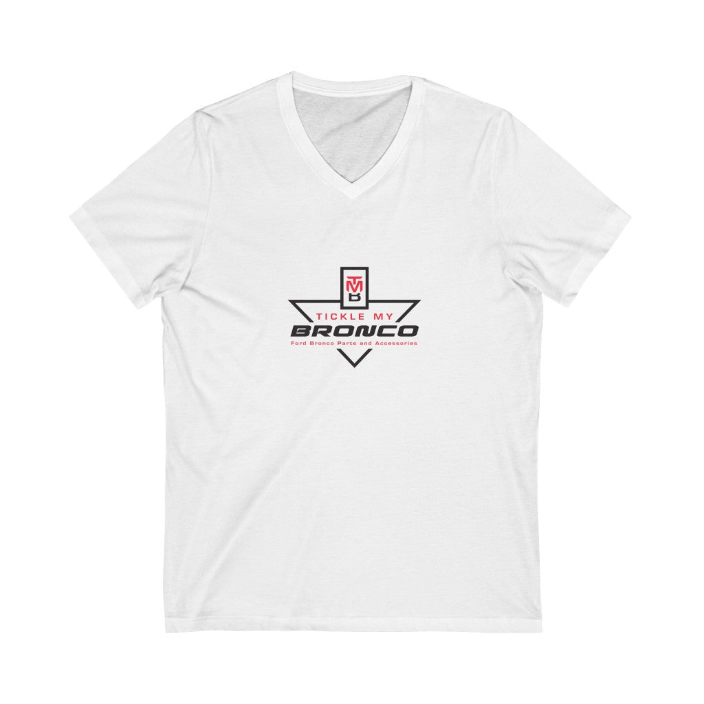Tickle My Bronco Unisex Jersey Short Sleeve V-Neck Tee