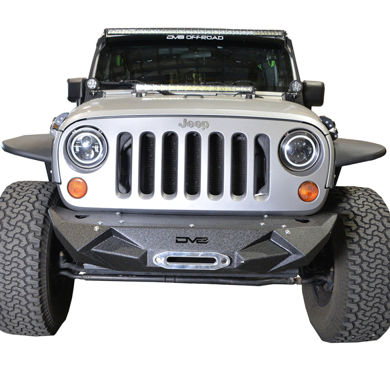 Jk/Jl Front Bumper W/Light Bracket Winch Plate 07-18 Wrangler Jk/Jl Steel Stubby