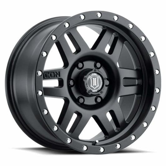 ICON 1417858357SB Fits 2021-2023 Ford Bronco Satin Black Six Speed 17x8.5 6x5.5 Wheel