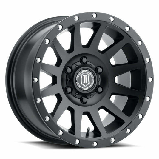 ICON 2017858357SB Fits 2021-2024 Ford Bronco Satin Black Compression 17x8.5 6x5.5 Wheel