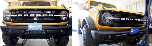 Blue Ox BX2687 Standard Bumper Fits 2021-2023 Ford Bronco Includes ACC, Turbo, & Shutters