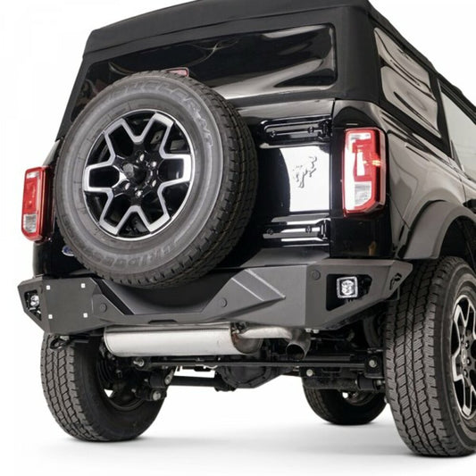 Fab Fours® Vengeance Full Width Black Powder Coat Rear HD Bumper For 2021-2023 Ford Bronco FB21-E5251-1
