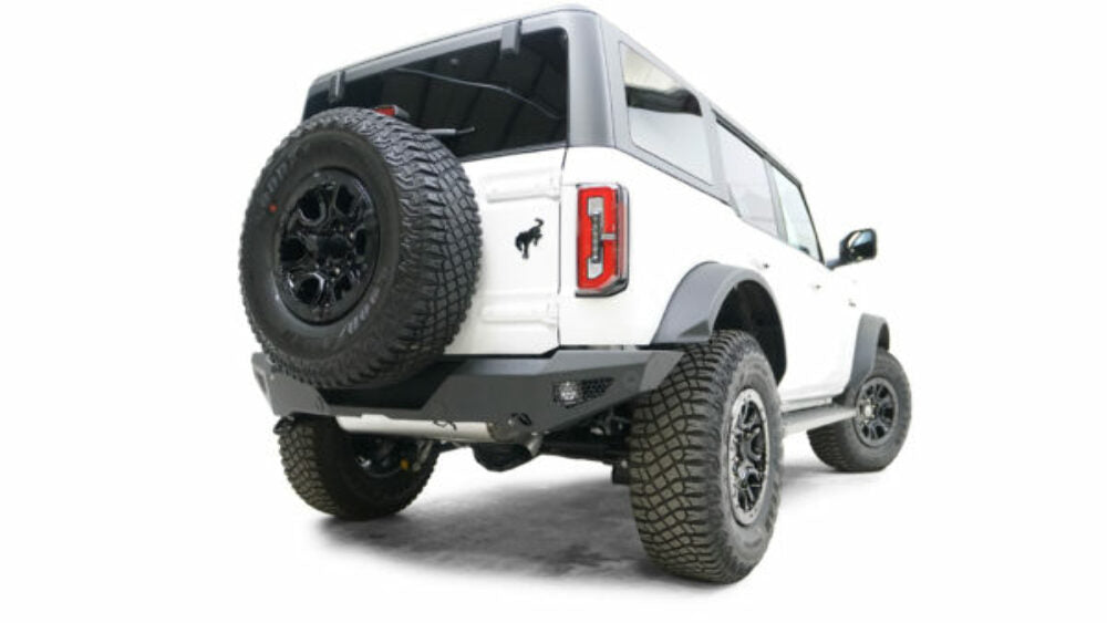 Fab Fours® Standard Full Width Black Powder Coat Rear HD Bumper For 2021-2023 Ford Bronco FB21-Y5252-1