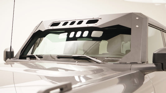 Fab Fours® ViCowl Black  Front Windshield Protection For 2021-2024 Ford Bronco VC5200-1