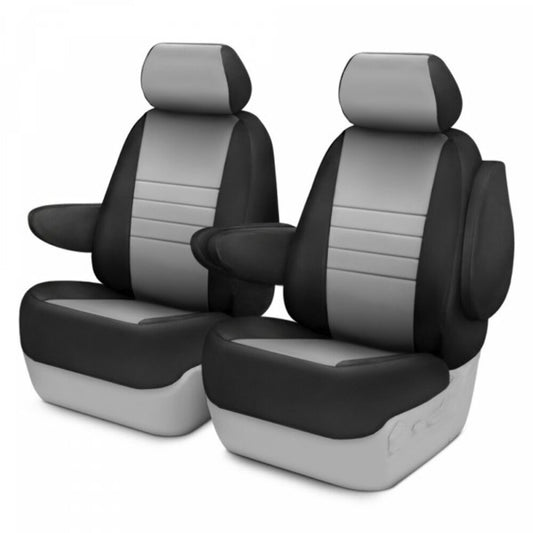 Fia Neoprene Custom Fit 1st Row Black and Gray Seat Covers For 2021-2024 Ford Bronco NP97-69