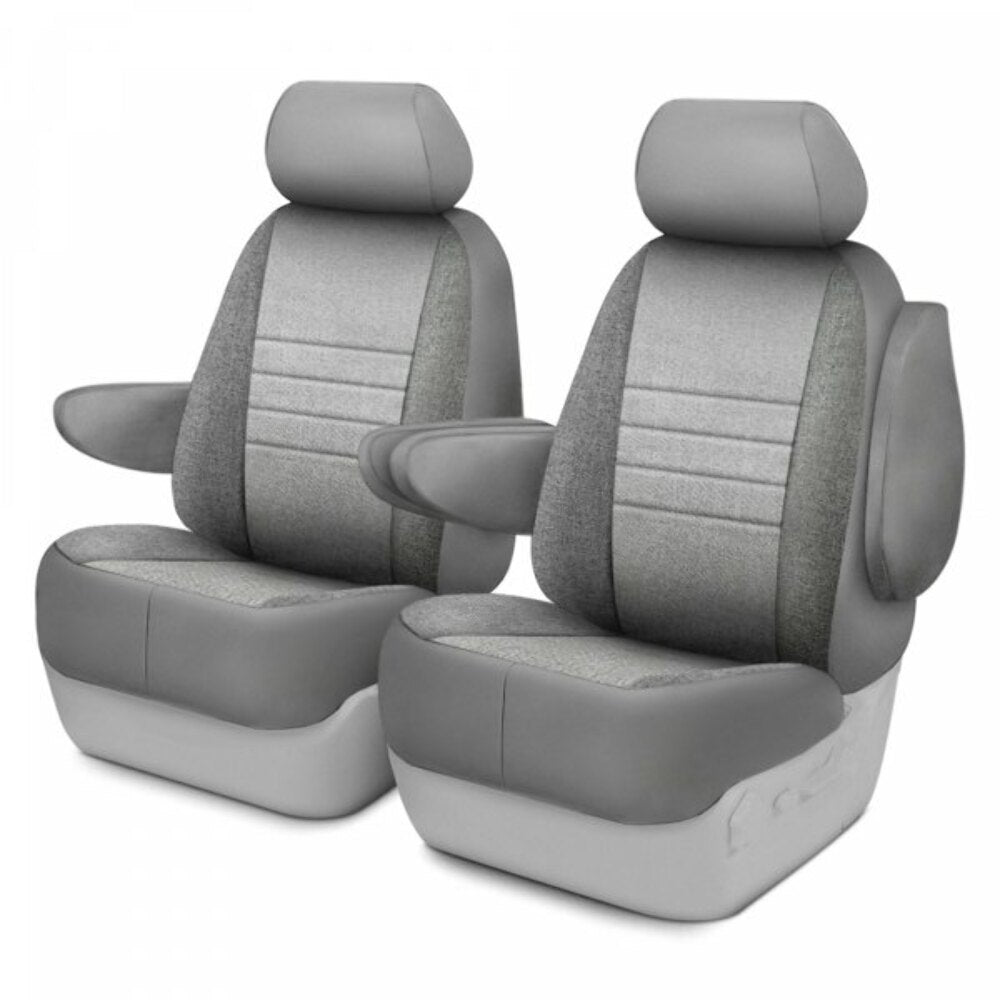 Fia Oe Series 1st row Dark & Light Gray Custom Seat Cover For 2021-2024 Ford Bronco OE37-69 GRAY