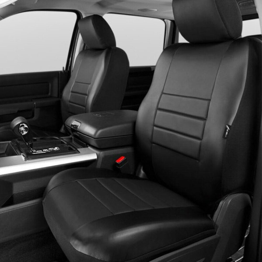 Fia LeatherLite 1st row Black Custom Seat Cover For 2021-2024 Ford Bronco SL67-69 BLK/BLK