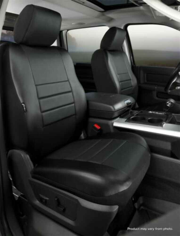 Fia LeatherLite 1st row Black Custom Seat Cover For 2021-2024 Ford Bronco SL67-69 BLK/BLK