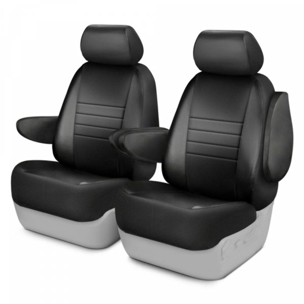 Fia LeatherLite 1st row Black Custom Seat Cover For 2021-2024 Ford Bronco SL67-69 BLK/BLK