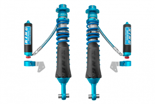 King Shocks 25001-393A Fits 2021-2024 Ford Bronco 2.5 Series Rear Coilovers in an Adjustable Remote Reservoir Configuration with a Compression Adjuster