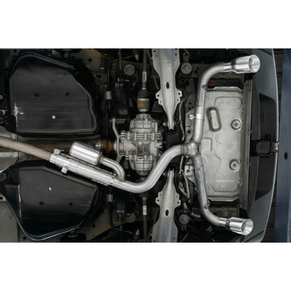 MBRP T409 2.5" Resonator-Back Dual Split Rear Exit Exhaust System Fits 2021-2021 Ford Bronco Sport S5207409