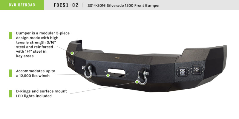 Silverado 1500 Front Bumper 14-18 Chevrolet Silverado 1500