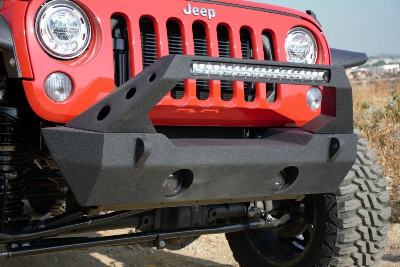 Jk/Jl Front Bumper Fits 20 Inch Light Bar & Winch Plate 07-18 Jk/Jl Steel Stubby