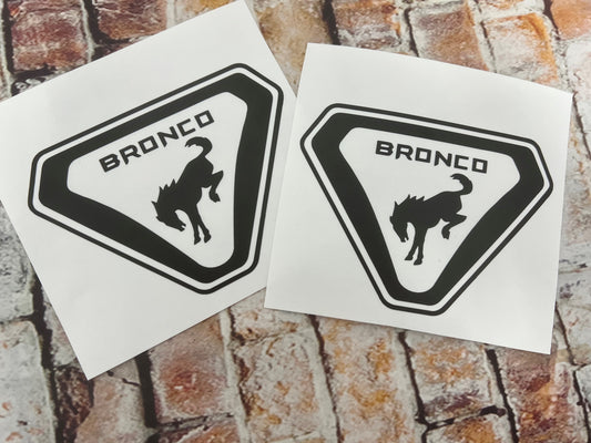 2021-2024 Ford Bronco Horse Logo Sport SUV Bad Lands Vinyl Decal Set