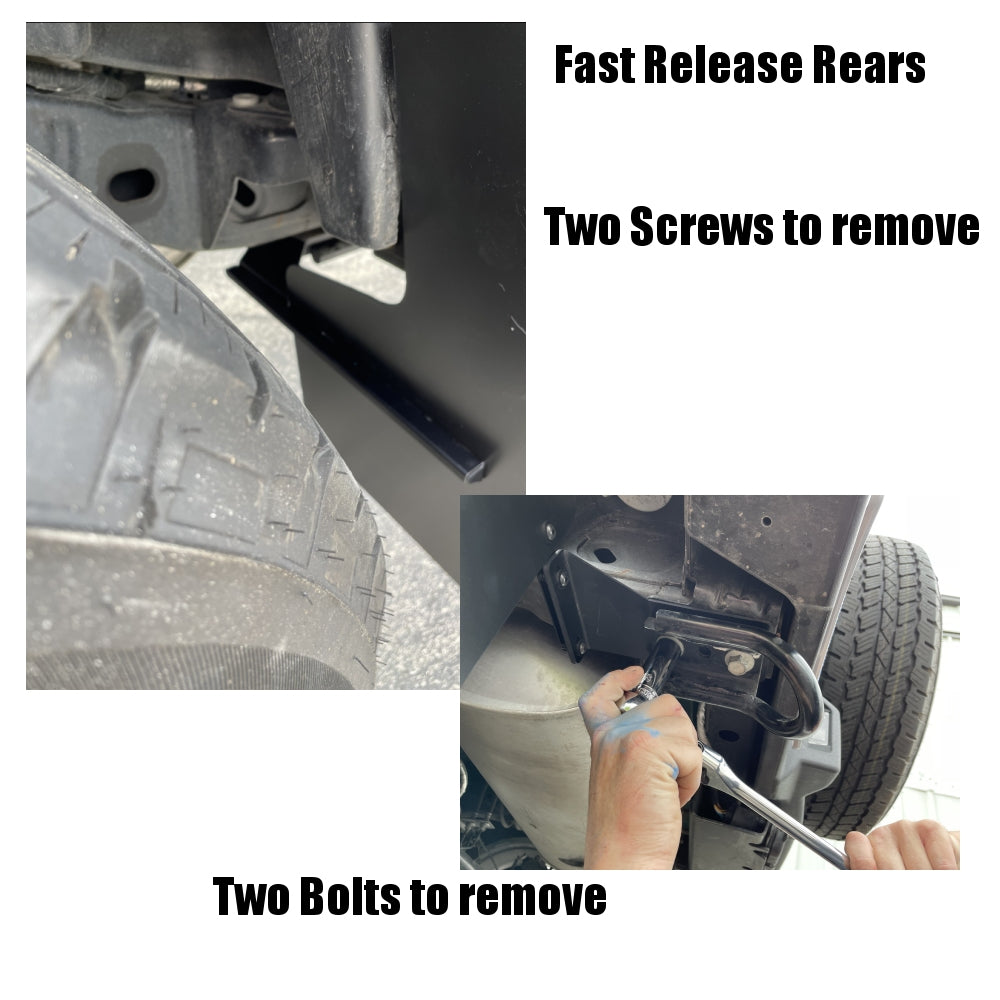 2021-2023 Ford Bronco Fast Release Heavy Duty Splash Mud Flaps Guards
