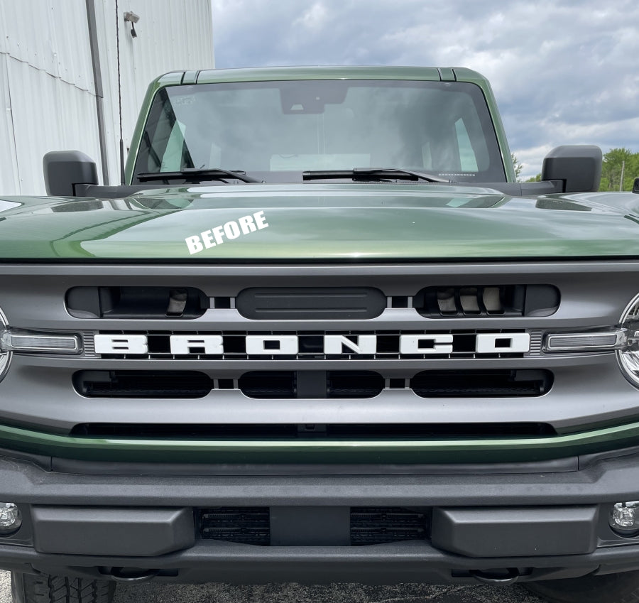 2021-2024 Ford Bronco Vinyl Grille Lettering Decals Package