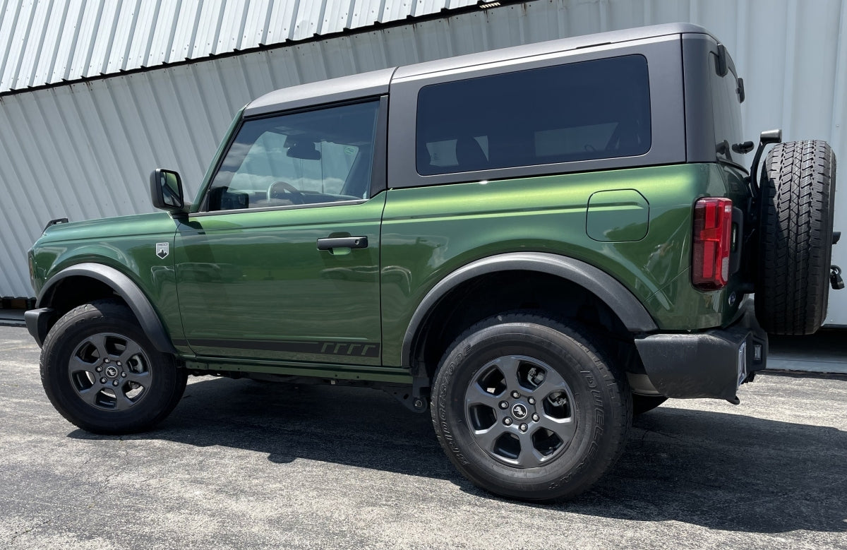 2021-2023 Ford Bronco Rocker Door Vinyl Stripes Package - Closed Hash Style