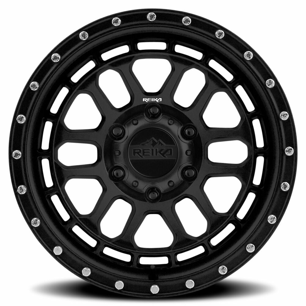 Reika Wheel 17X8.5 6X139.7 0 HB 106.1 R35 Satin Black for Silverado Lexus 4Runner Tacoma