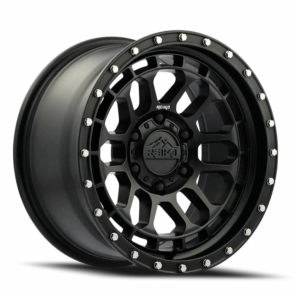 Reika Wheel 17X8.5 6X139.7 0 HB 106.1 R35 Satin Black for Silverado Lexus 4Runner Tacoma
