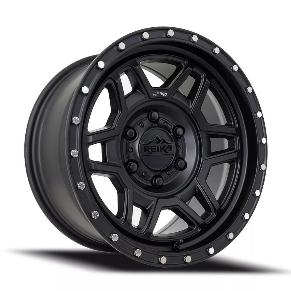 Reika Wheel 17X9 6X139.7 -12 HB 106.1 R40 Satin Black for Bronco 4Runner Tacoma