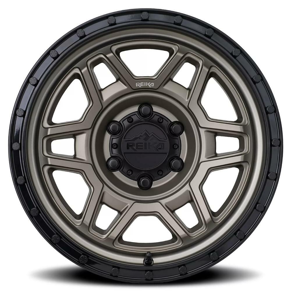 Reika Wheel 17X8.5 6X139.7 0 HB 106.1 R40 Satin Bronze/ Satin Black Ring for 2021-2024 Ford Bronco