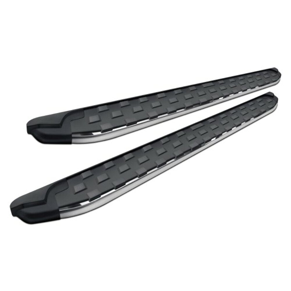 Romik® 5.5" REC Series Black Running Boards with Polished Trim For 2021-2024 Ford Bronco  52388418