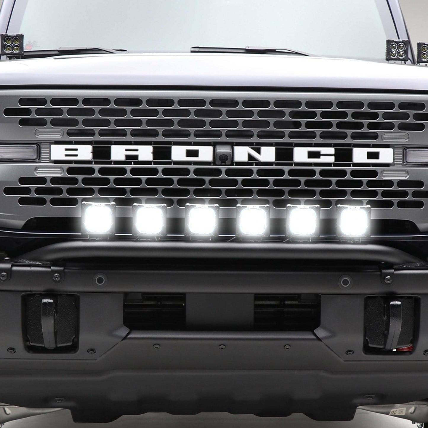 ZROADZ Front Bumper Top LED KIT, Includes (6) 3 inch ZROADZ LED Light Pods For 2021-2024 Ford Bronco Z325431-KIT