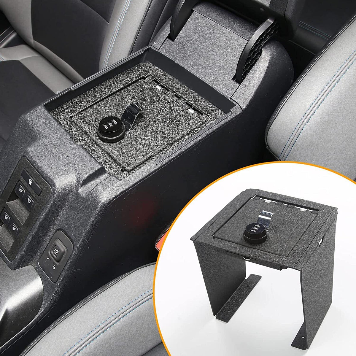 Conside Lock Front Center Console Security Lock Vault Safe For 2021-2023 Bronco ...