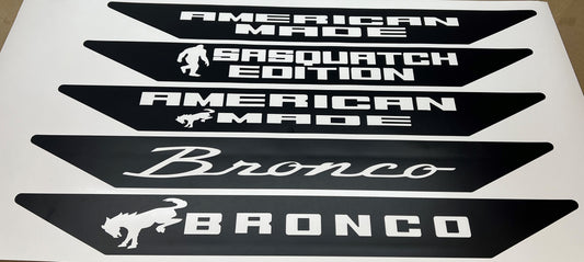2021-2023 Ford Bronco Windshield Banner Emblem Decal