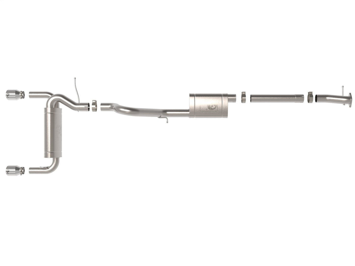 aFe Vulcan Series 3" to 2.5" Stainless Steel Cat-Back Exhaust System w/ Polished Tip 49-33138-P