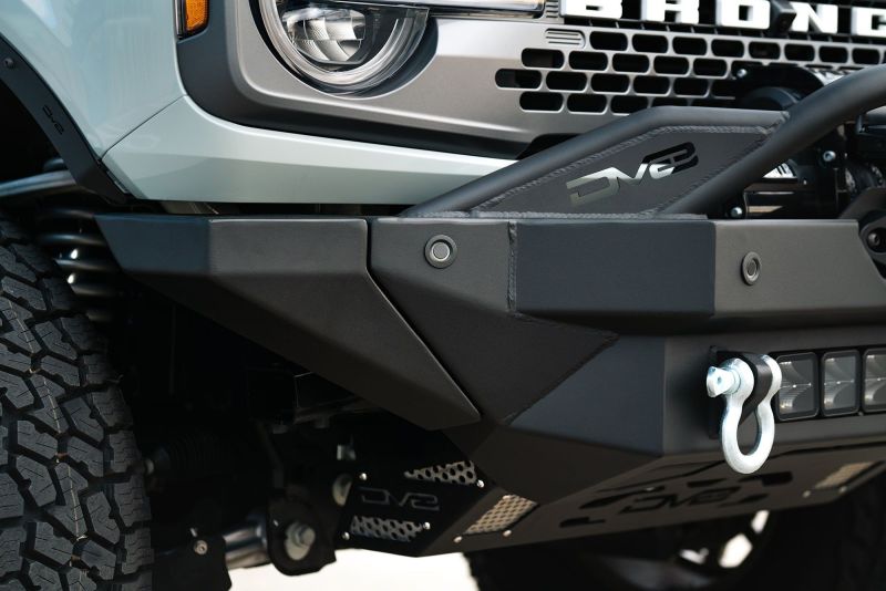 DV8 Offroad FBBR-02 Fits 2021-2023 Ford Bronco Modular Front Bumper Winch Capable w/ Auxiliary Light Mounts