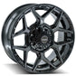 4PLAY Gen3 20x9 8x6.5" Gloss Black w/ Brushed Face & Tinted Clear for 2021-2023 Ford Bronco