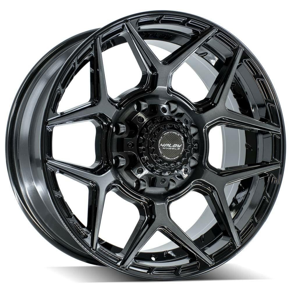 4PLAY Gen3 20x9 8x6.5" Gloss Black w/ Brushed Face & Tinted Clear for 2021-2023 Ford Bronco