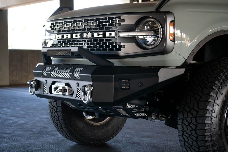 DV8 Offroad Bull Bar w/LED Light Bar Mount for MTO Bumpers Fits 2021-2023 Ford Bronco LBUN-01