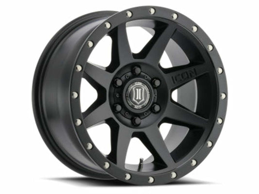 ICON 1817858357SB Fits 2021-2024 Ford Bronco Satin Black Rebound 17x8.5 6x5.5 Wheel