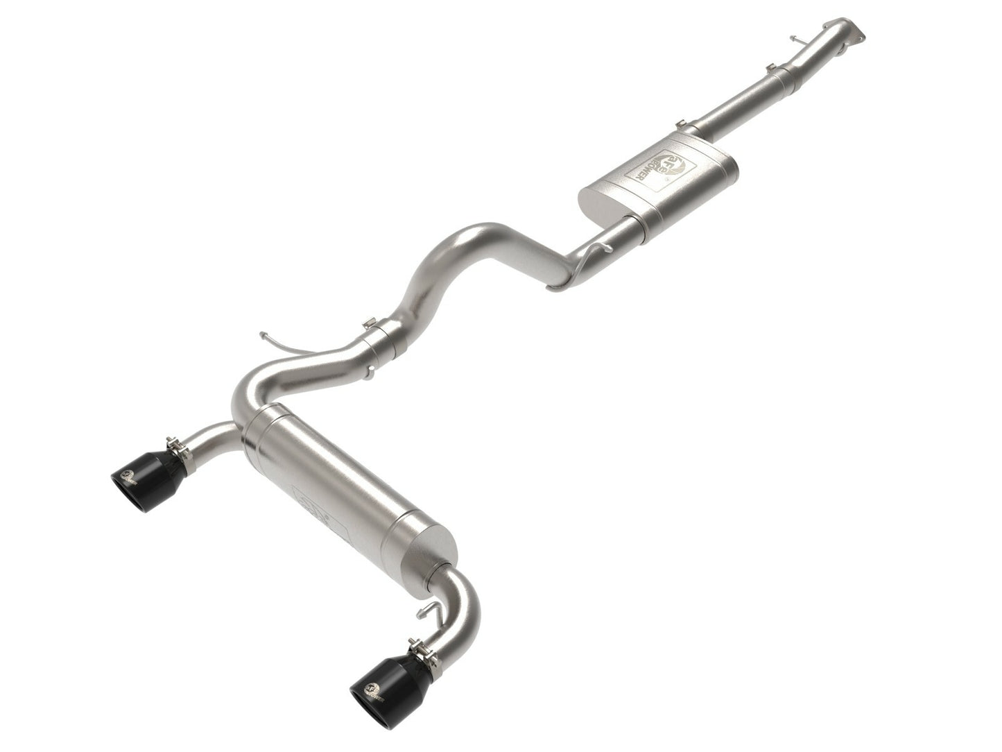 aFe 49-33138-B Fits 2021-2023 Ford Bronco Vulcan Series 3 IN to 2-1/2 IN 304 Stainless Steel Cat-Back Exhaust System w/ Black Tip