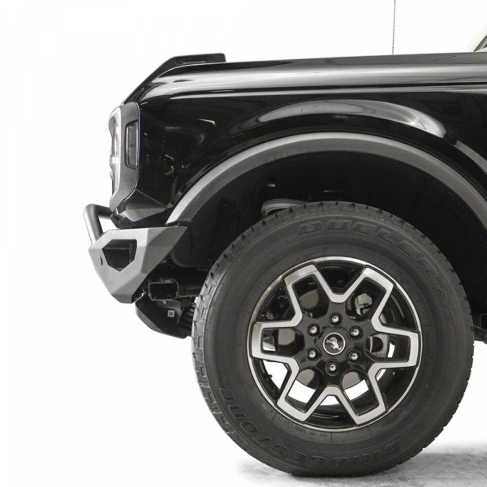 Fab Fours®  Vengeance Full Width Black Powder Coat Front HD Bumper with Hoop For 2021-2023 Ford Bronco FB21-D5252-1