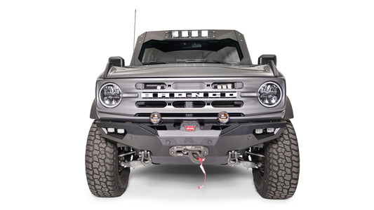 Fab Fours® Premium Full Width Black Powder Coat Winch Bumper For 2021-2024 Ford Bronco FB21-F5251-1