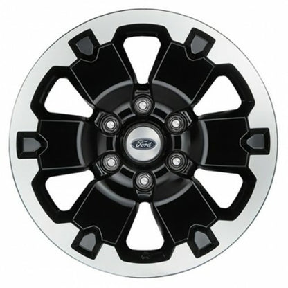 Ford Racing M-1007K-DC18X8BMF Fits 2021-2023 Ford Bronco 18" x 8" Black Machined Face Wheel Kit - Set of 4