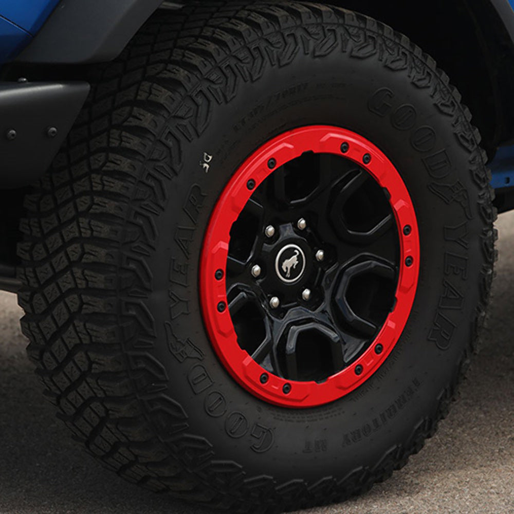Ford Performance M-1021K-BLR Bead Lock Trim Ring Kit - Red Fits 2021-2023 Ford Bronco