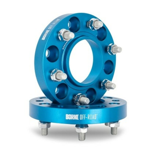 Mishimoto BNWS-001-250BL Fits 2021-2023 Ford Bronco Borne Off-Road 25mm Wheel Spacers 6x139.7 - Blue