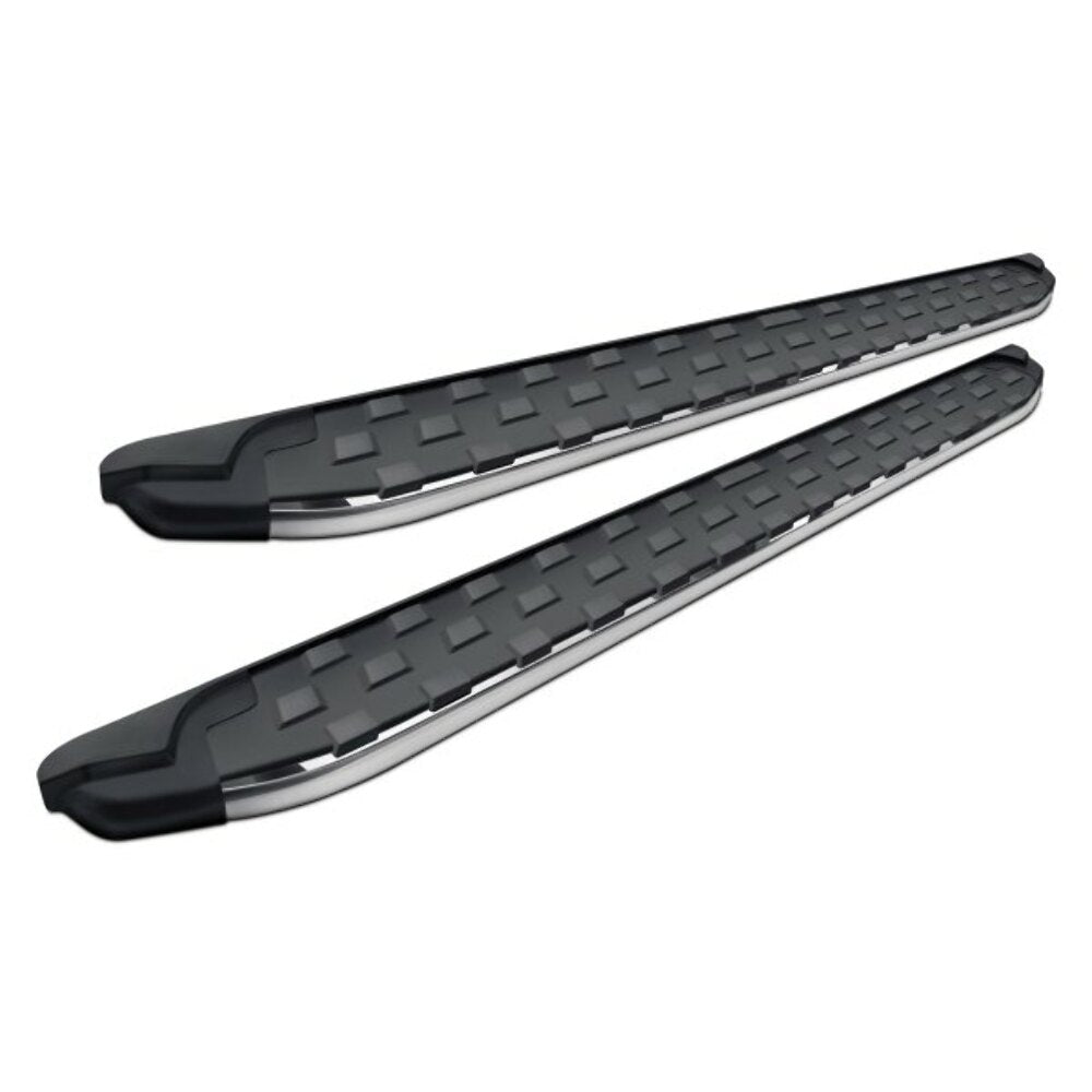 Romik® 5.5" REC Series Black Running Boards with Polished Trim For 2021-2023 Ford Bronco  52388418