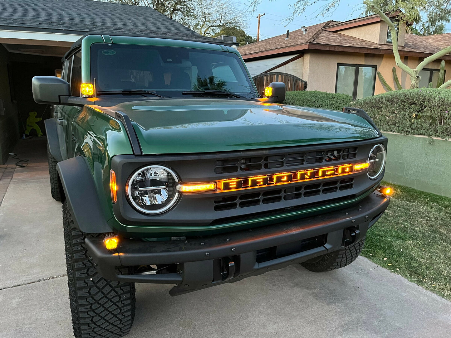 ORACLE Lighting 3141-F-005 Fits 2021-2023 Ford Bronco Universal Illuminated LED Letter Badges - Matte Black Surface Finish - F