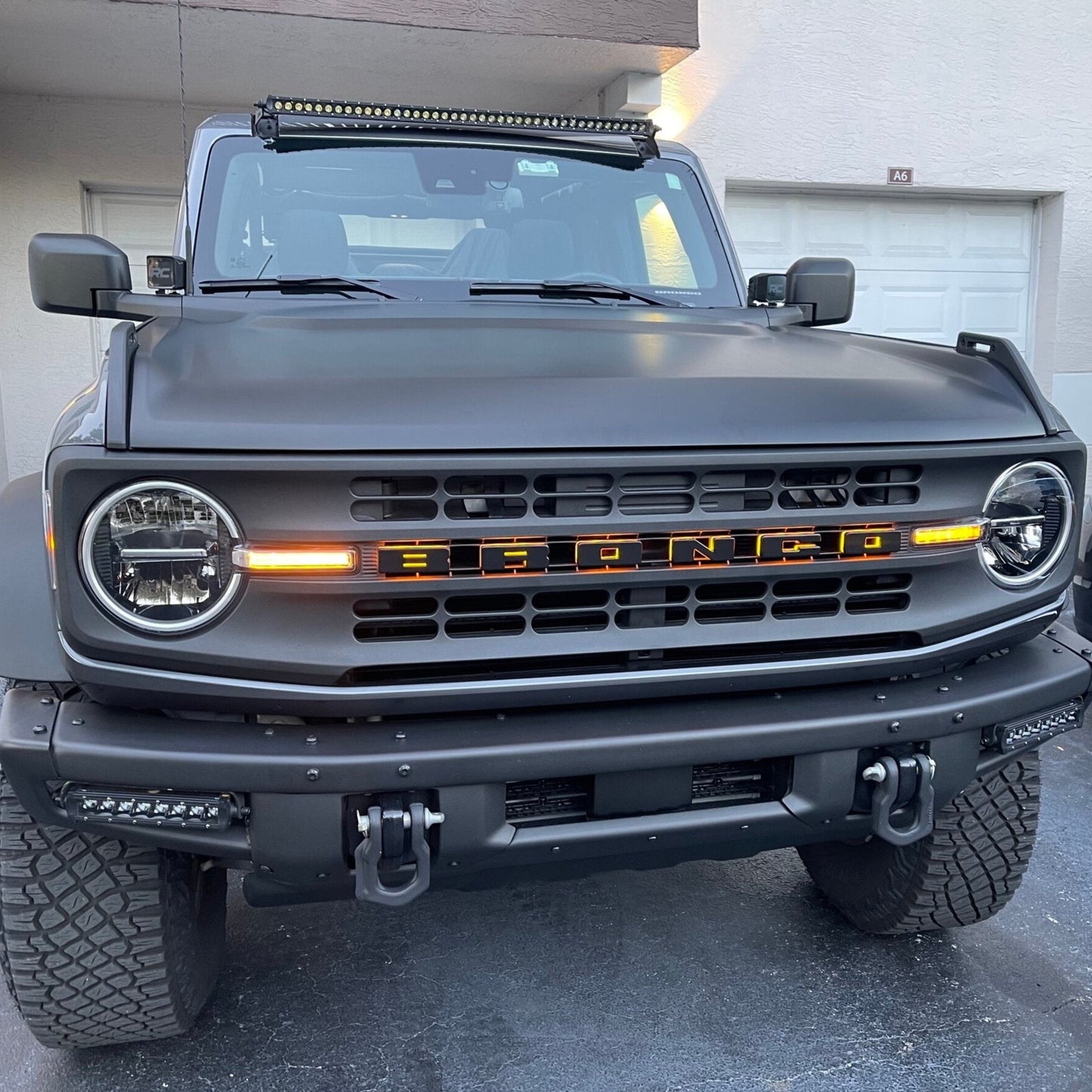 ORACLE Lighting 3141-F-005 Fits 2021-2023 Ford Bronco Universal Illuminated LED Letter Badges - Matte Black Surface Finish - F