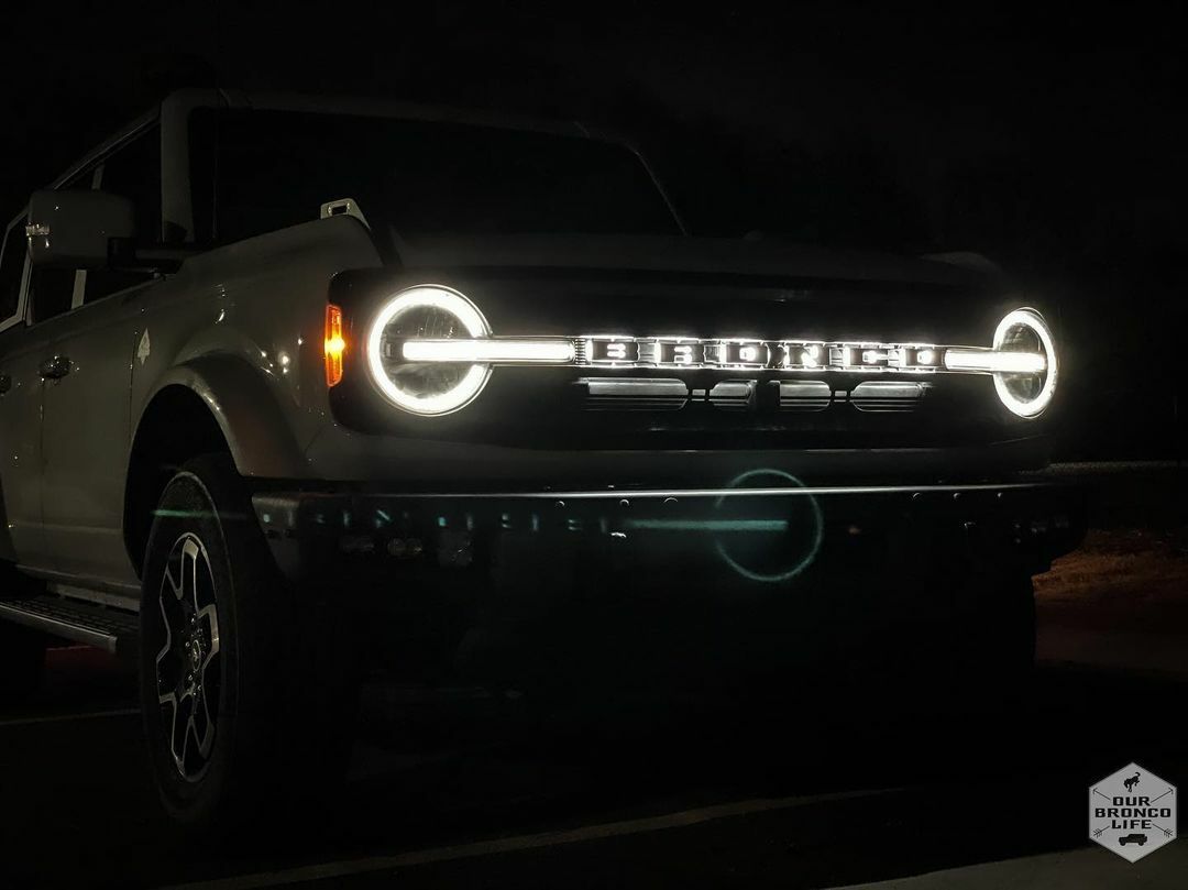 ORACLE Lighting 3141-G-001 Fits 2021-2023 Ford Bronco Universal Illuminated LED Letter Badges - Matte Black Surface Finish - G